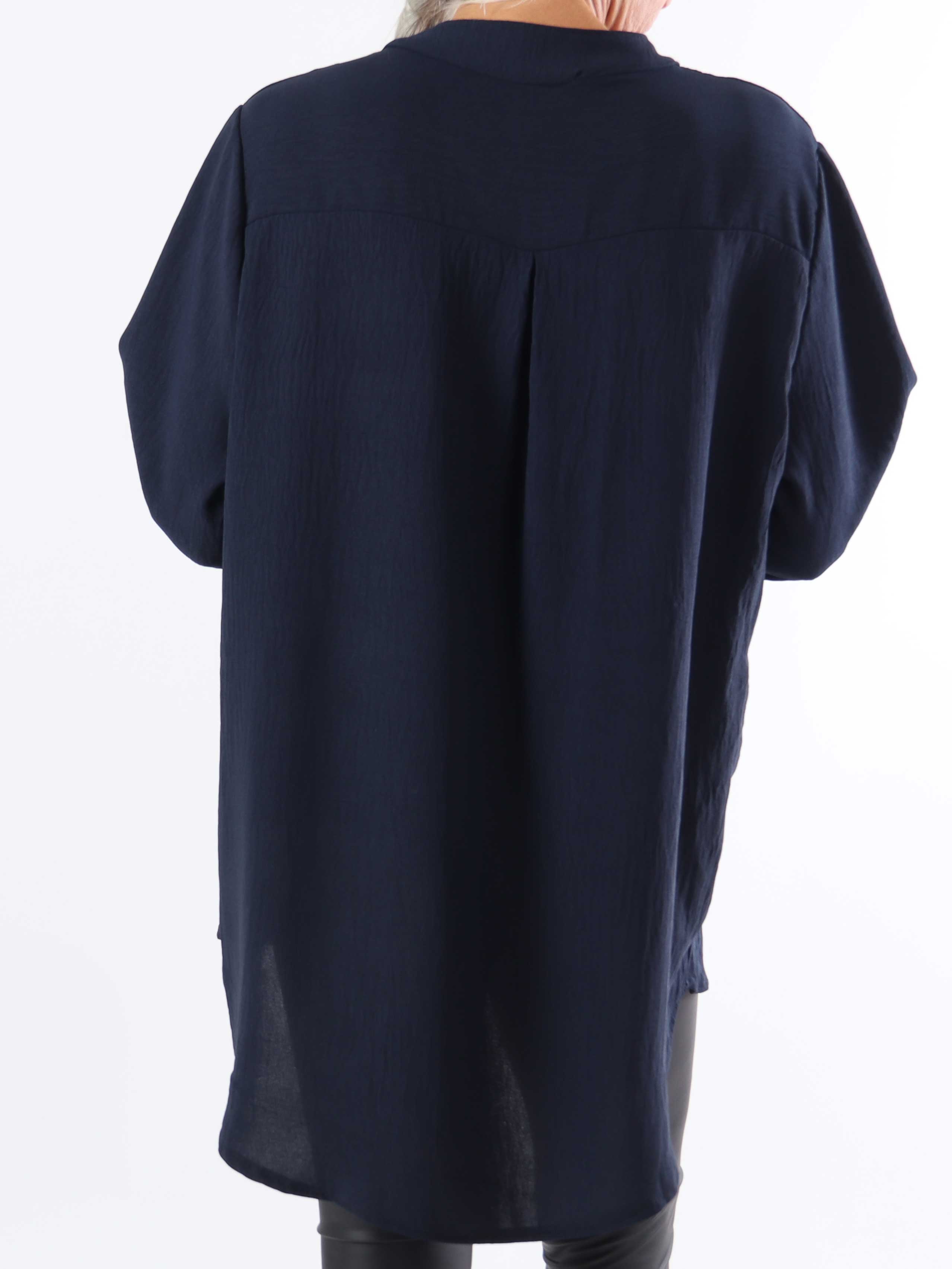 Vanesa Plain - Ensfarvet plus size tunika i viskose (bestseller)